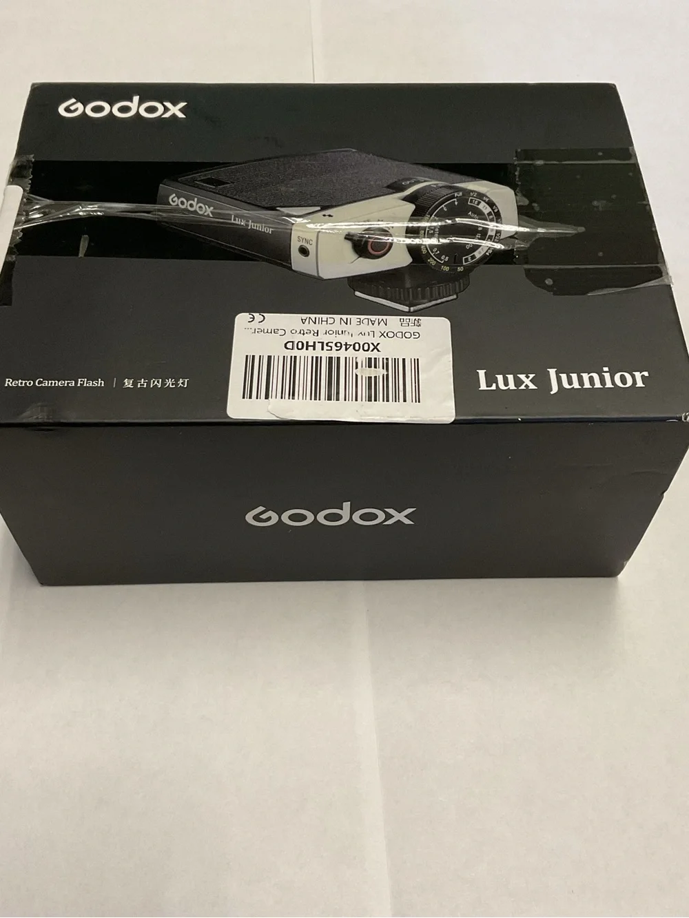 Godox Lux Junior Retro Camera Flash GN12 Universal Speedlite Black With Box